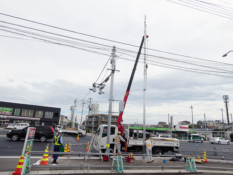 令和2年　宮城野区鶴ケ谷　照明灯設置工事